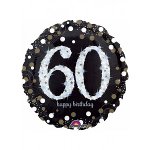 Foil Balloon 60th Birthday - Sparkles