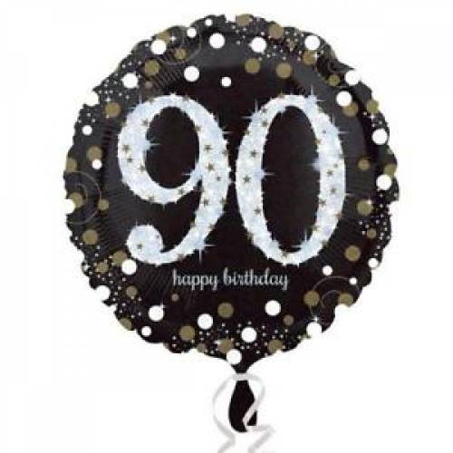 Foil Balloon 90th Birthday - Sparkling