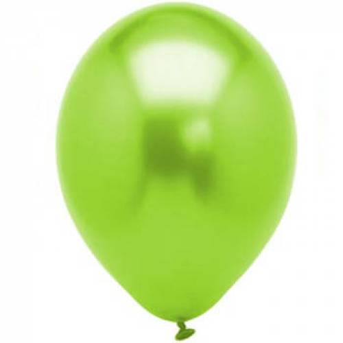 Balloon Single Metallic Lime Green
