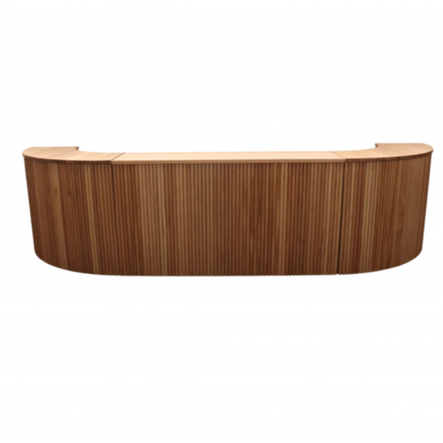 Half Oval Wooden Bar