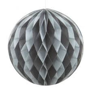 Honeycomb Ball Black & Silver 20cm