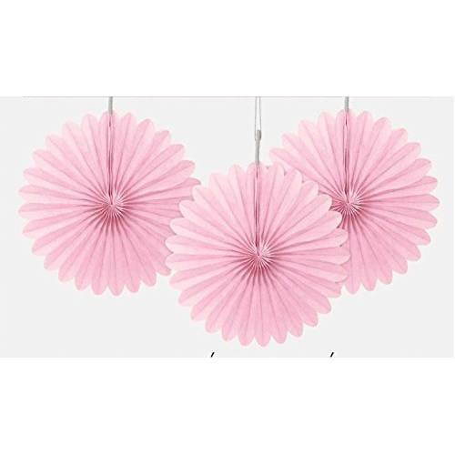 Tissue Paper Fans Light Pink - 3 mini fans