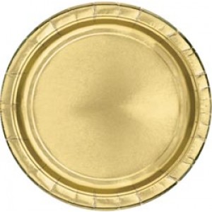 Gold Foil 22cm Paper Plates 8pk