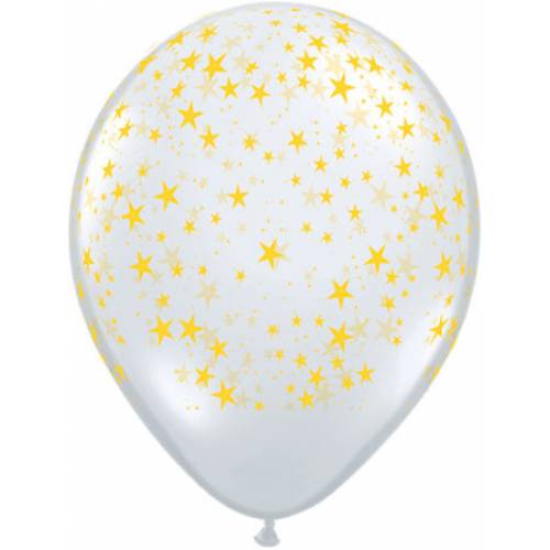 Balloon Single Gold Stars