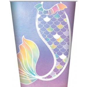 Mermaid Party Cups 8pk