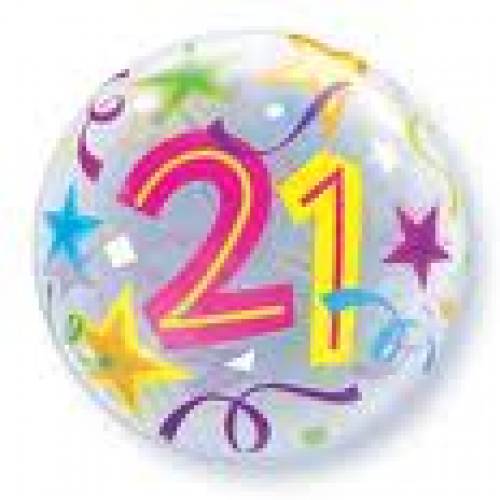 21st Birthday Party Supplies Bubble Balloons