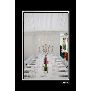 Rectangle Table Setting In White