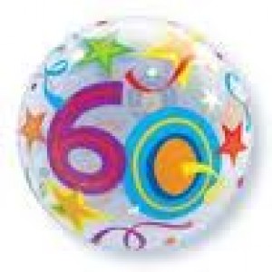 60th Birthday Party Supplies Bubble Balloons
