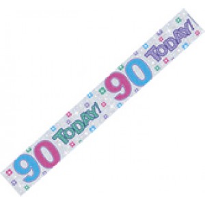 Banner 90 Today Holographic