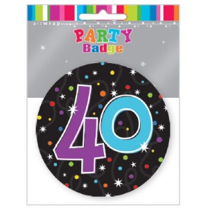 Badge 40th Birthday Party