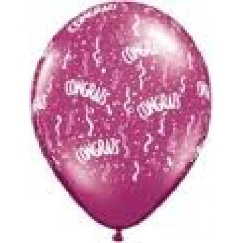 Balloon Single Congrats Streamers Assorted