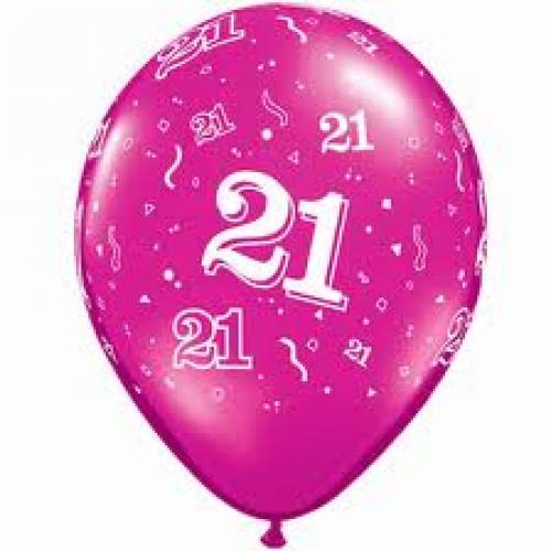 Balloons Pink 21st Birthday Balloon