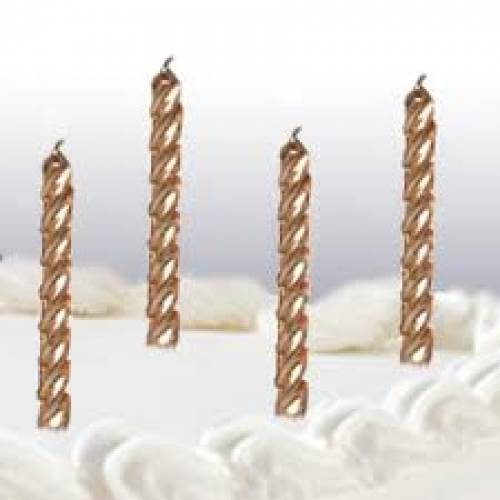 Candles Metallic Gold Party Supplies