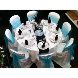 Table Setting Round With Runner, Round Table Party Packages Wharfgate