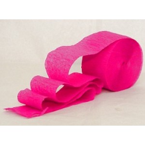 Hot Pink Crepe Paper Streamer