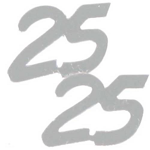 Scatter Confetti 25 Silver Numbers