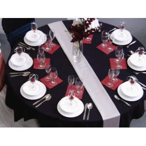 Table Setting Round With Runner, Round Table Party Packages Wharfgateway