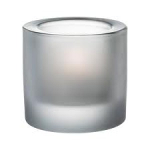Tealight Holder 60mm Round, frosted.