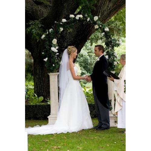 Wedding Arch - Italian Decorated 1.6m White Floral