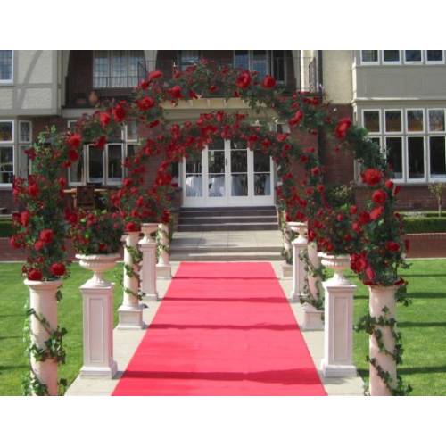 Wedding Arch - Italian Decorated 2.4m Red Floral