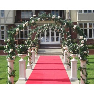 Wedding Arch - Italian Decorated 2.4m White Floral