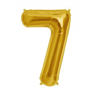 Foil Balloon Number Gold "7" (Uninflated)