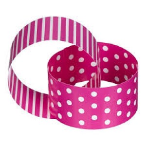 Paper Chain Pink & White Dots & Stripes