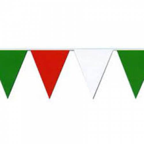 Bunting Flag Banner Red, White & Green 3.6m
