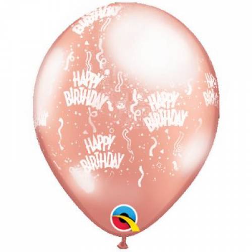 Balloon Single Happy Birthday Rose Gold
