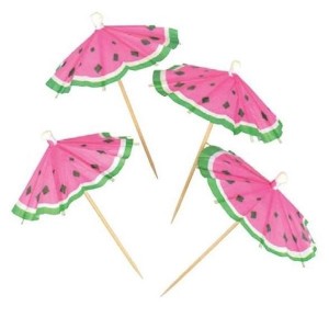 Watermelon Cocktail Parasols/Umbrellas 20pk