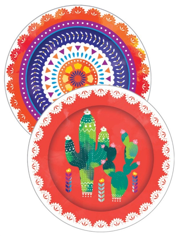 Fiesta Paper Plates 8pk Party Supplies Online