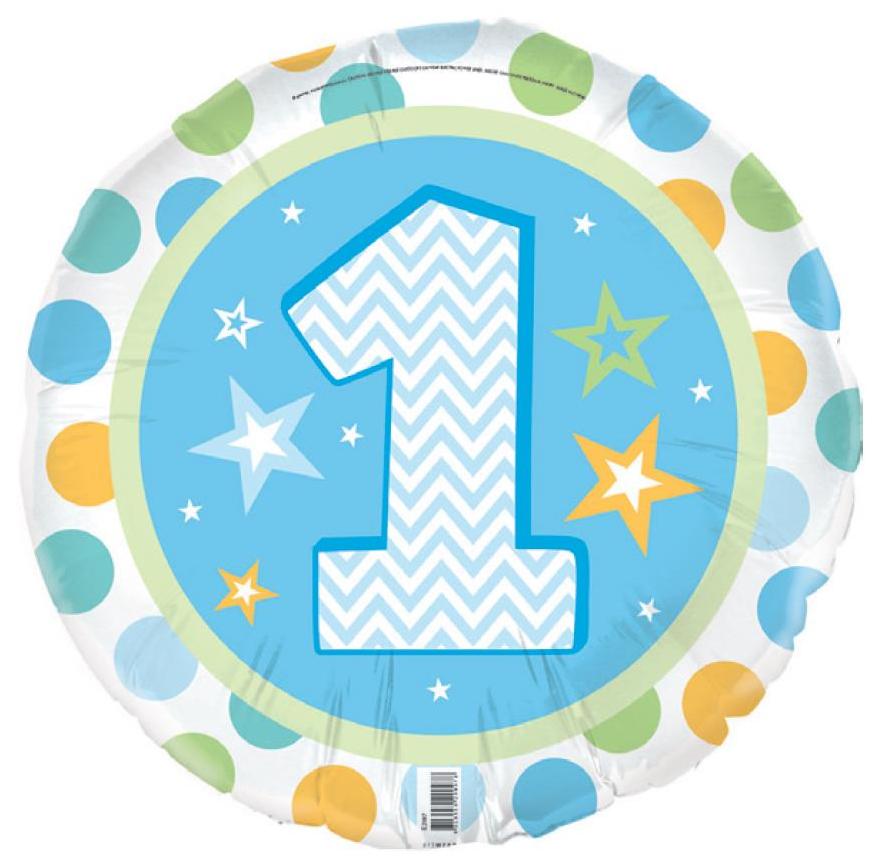 Foil Balloon '1' 1st Birthday Boy Party Hire Weddings Jukeboxes